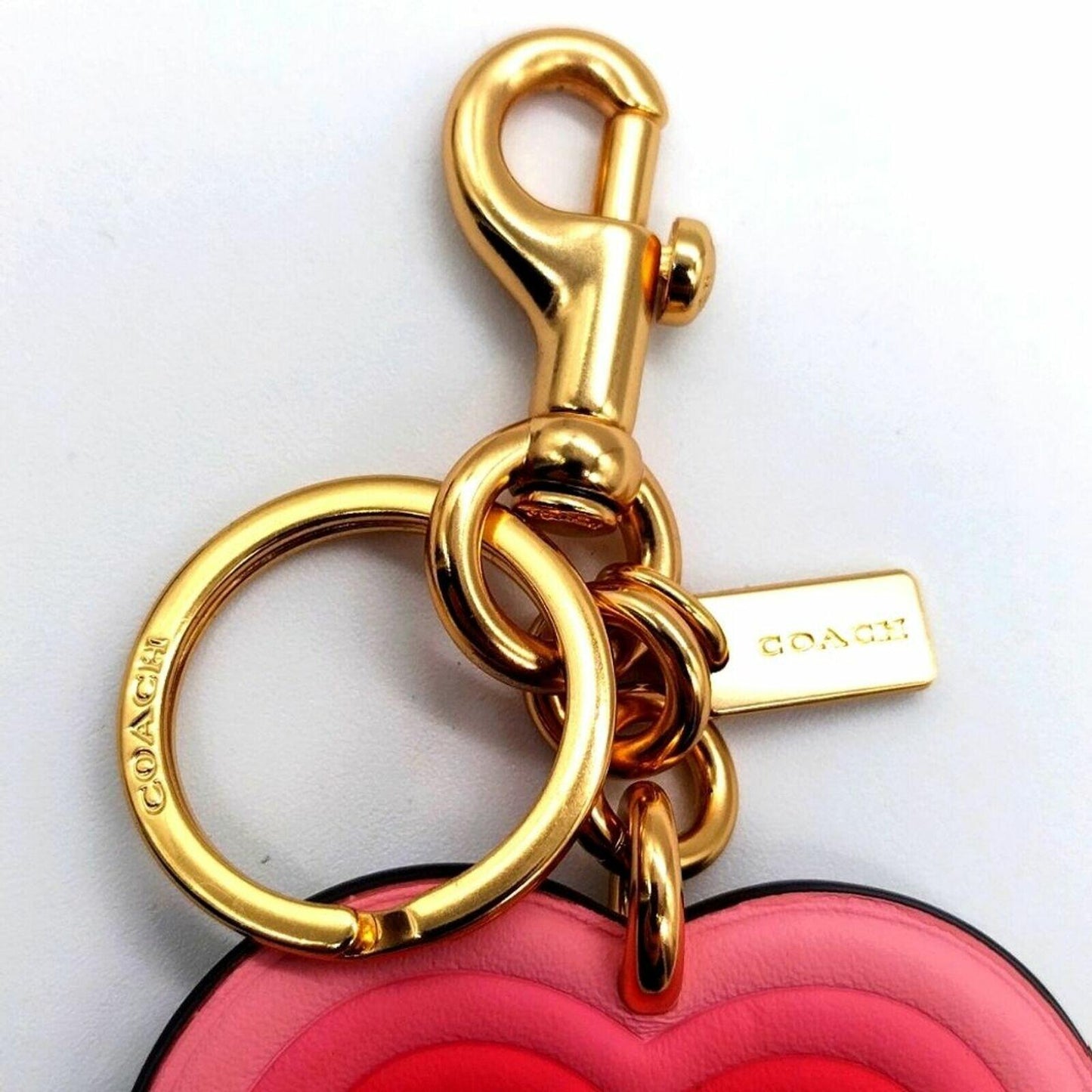 COACH Rare Heart Burst Bag Charm In Signature Canvas #C3111