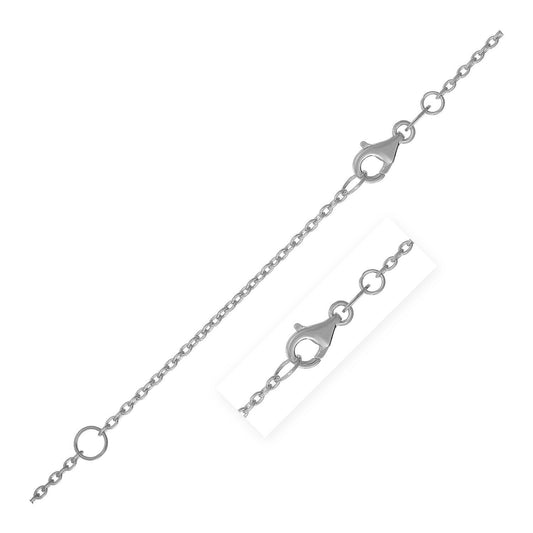 Extendable Cable Chain in 14k White Gold (1.2mm)