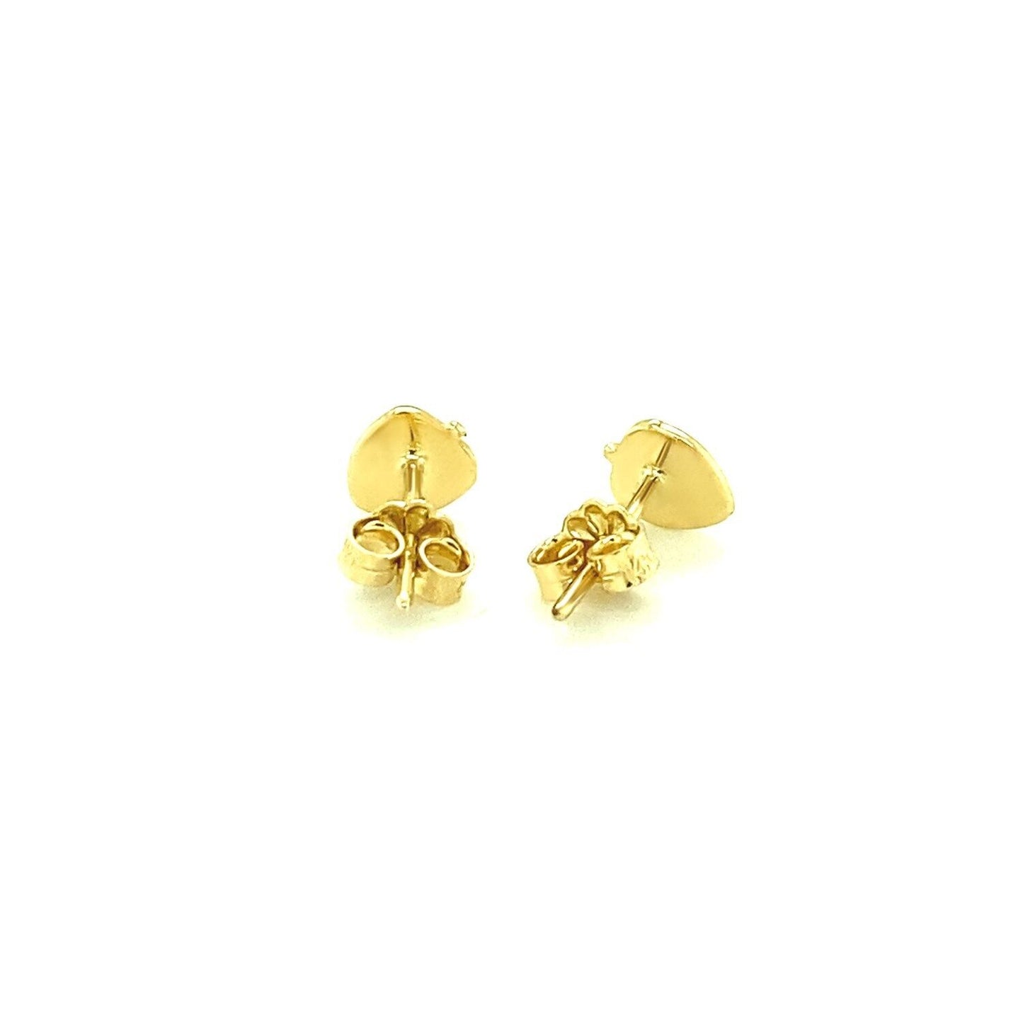 14k Yellow Gold Enameled Strawberry Childrens Earrings