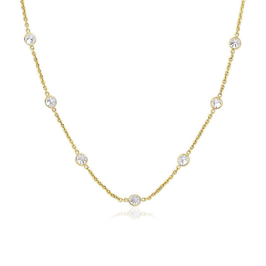 14k Yellow Gold CZ By the Yard Long Links