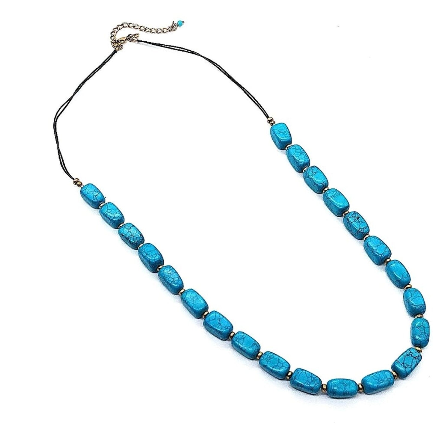 NEW CHICO'S 32" Turquoise Statement Stone Necklace