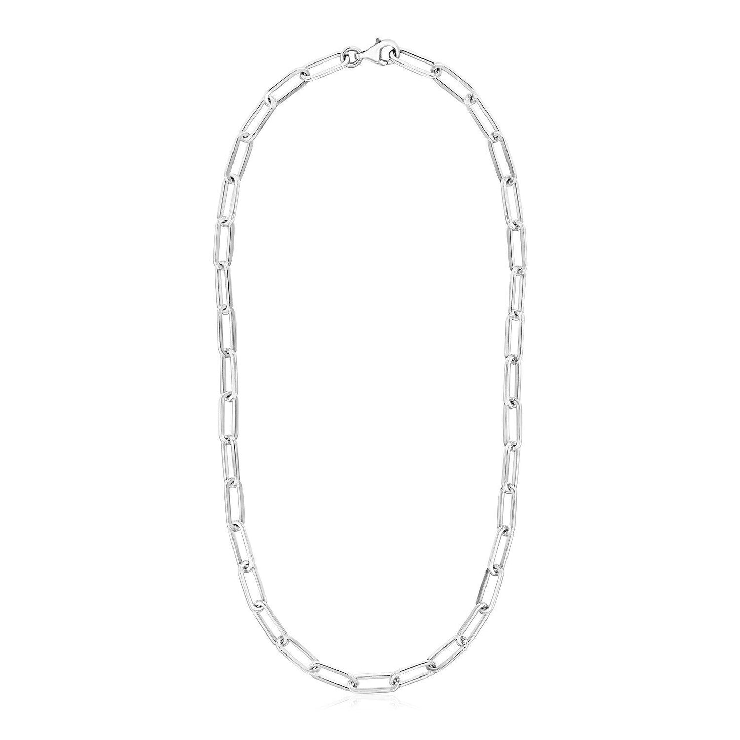 Sterling Silver Paperclip Chain Necklace