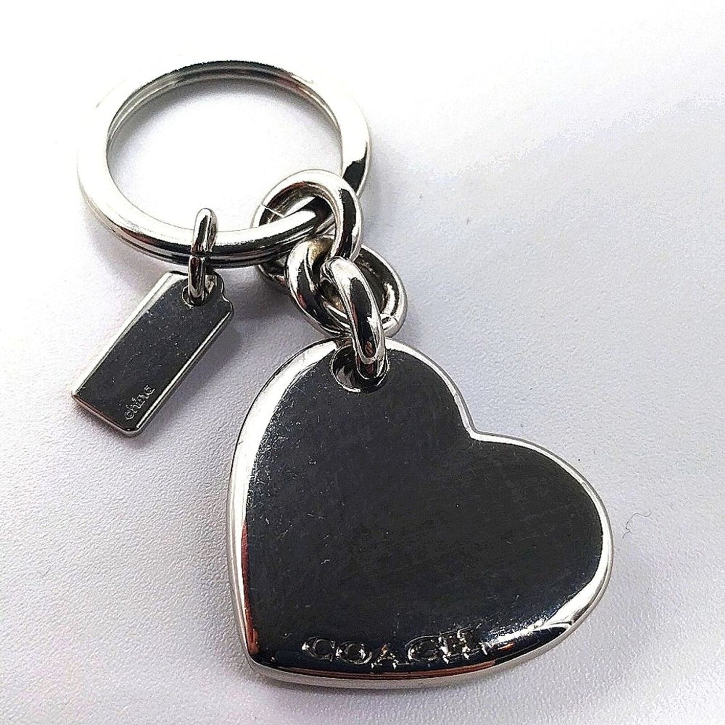 Only one! Used Rare Coach Horse and Carriage Heart Bag Charm Keychain Fob F35133