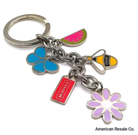 JUST IN! Vintage COACH Rare Multi Spring Keychain Fob Purse Charm #FS5765