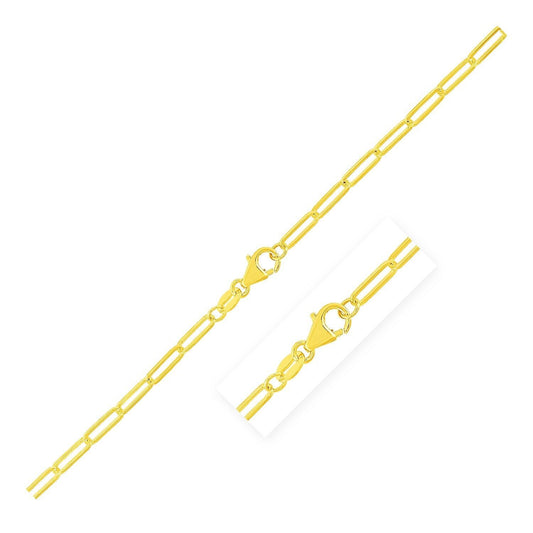 10K Yellow Gold Paperclip Chain (2.5mm)