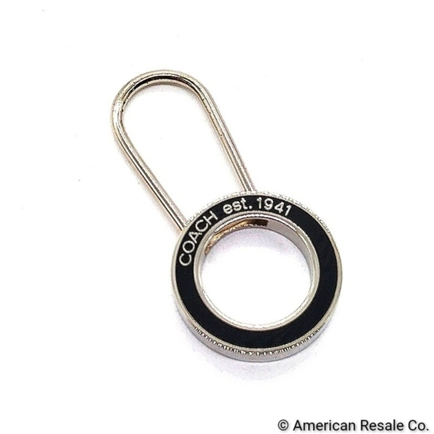 JUST IN! COACH Vintage Black Enamel Pinch Lock Locket Keychain FOB purse charm