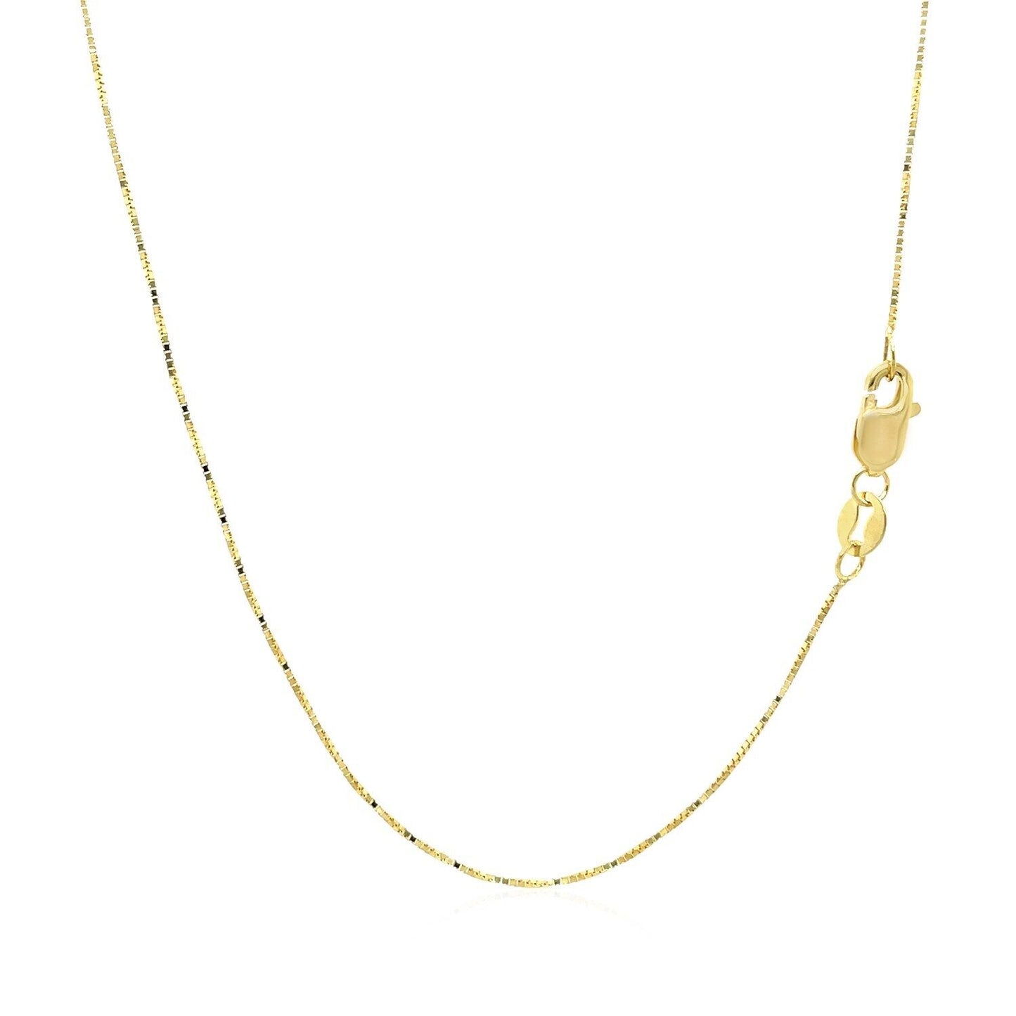 18k Yellow Gold Box Chain 0.6mm