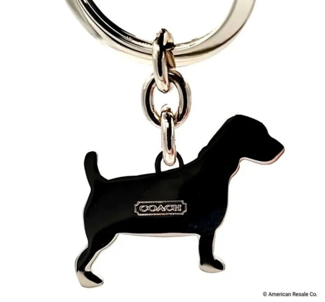 COACH Vintage Jack Russel Terrier Dog Keychain Fob Purse Charm #7321 NWOT-Rare