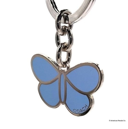 Rare COACH Butterfly Keychain Fob Purse Charm in Sky Blue Handbag tag