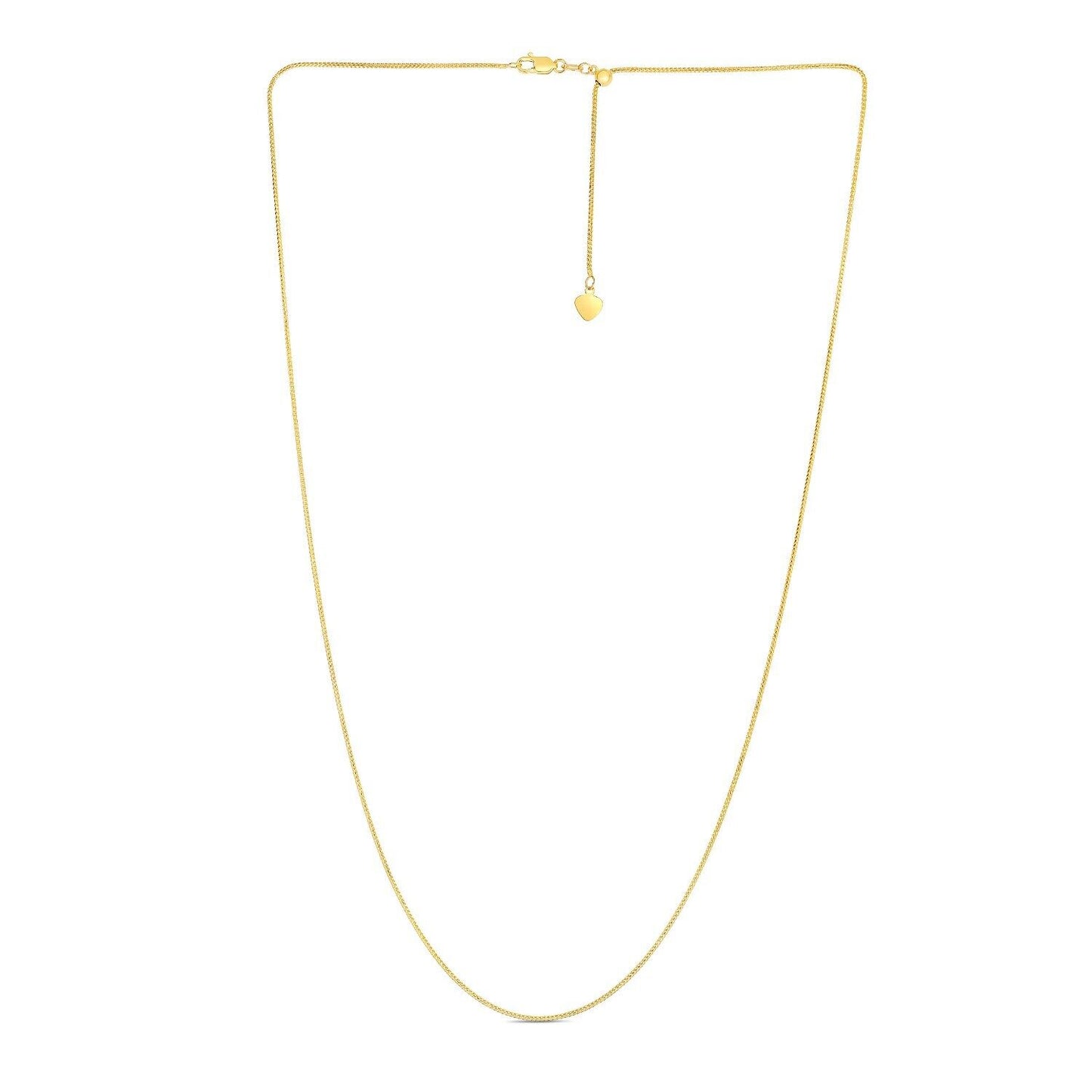 14k Yellow Gold Adjustable Franco Chain 0.9mm