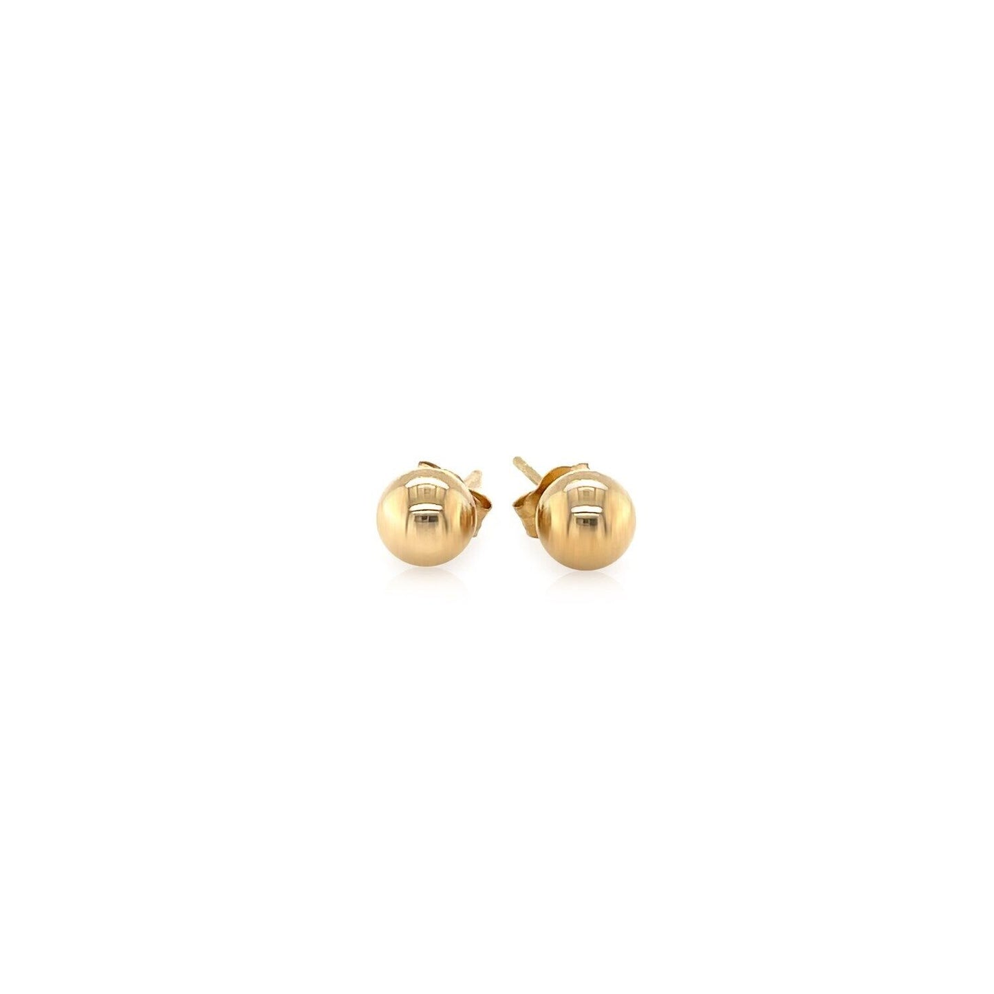 14k Yellow Gold Round Stud Earrings (5.0 mm)