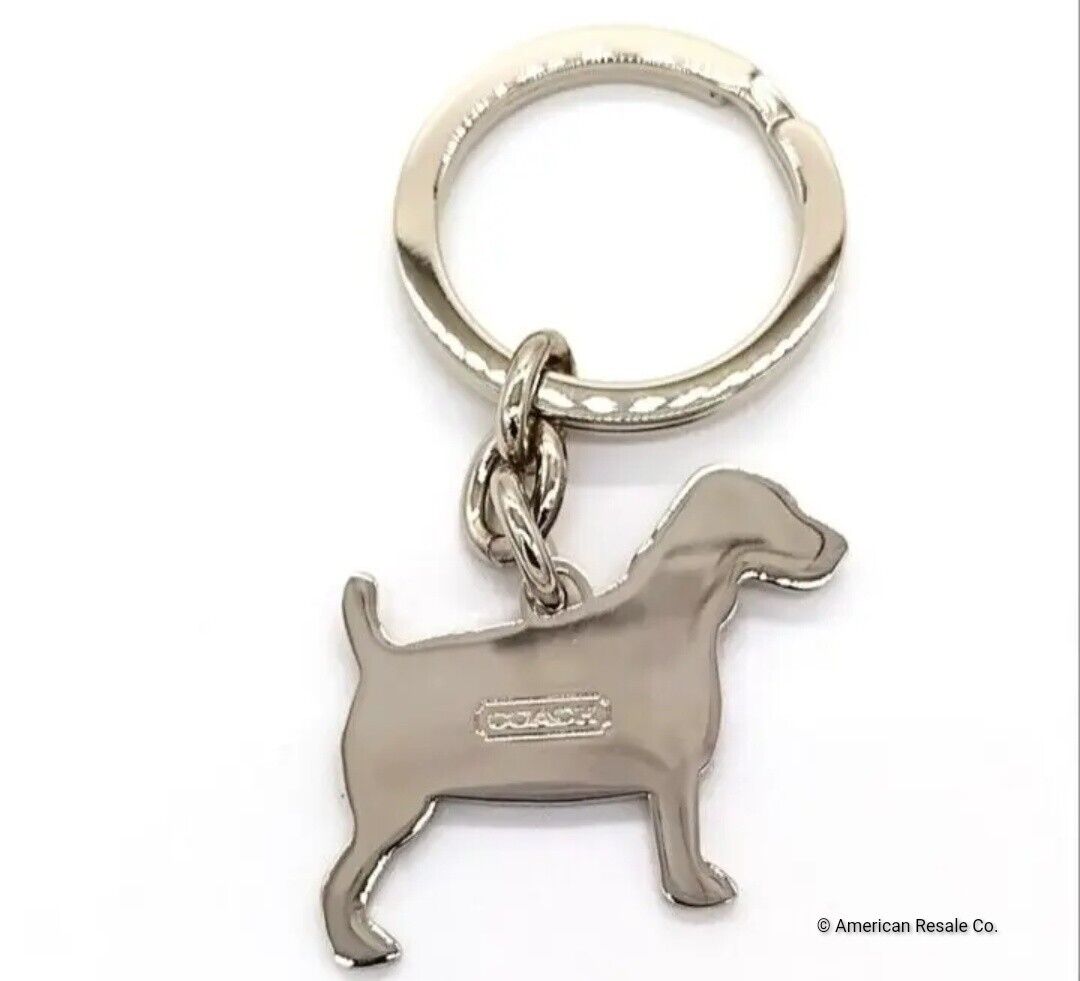 COACH Vintage Jack Russel Terrier Dog Keychain Fob Purse Charm #7321 NWOT-Rare