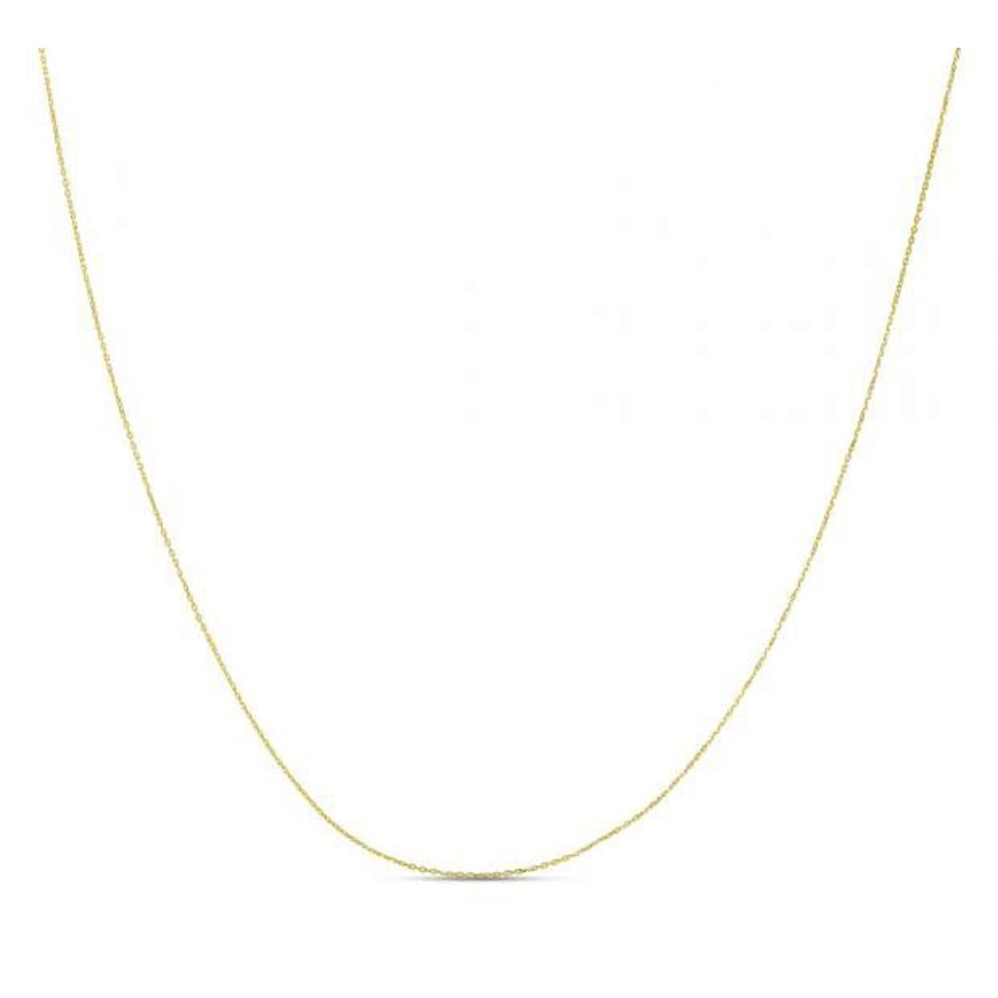 Double Extendable Diamond Cut Cable Chain in 14k Yellow Gold (0.80mm)