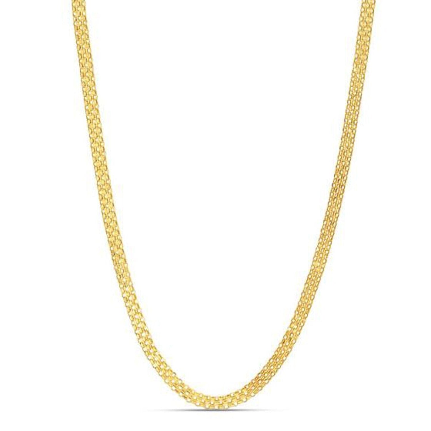 3.5mm 14k Yellow Gold Bismark Chain