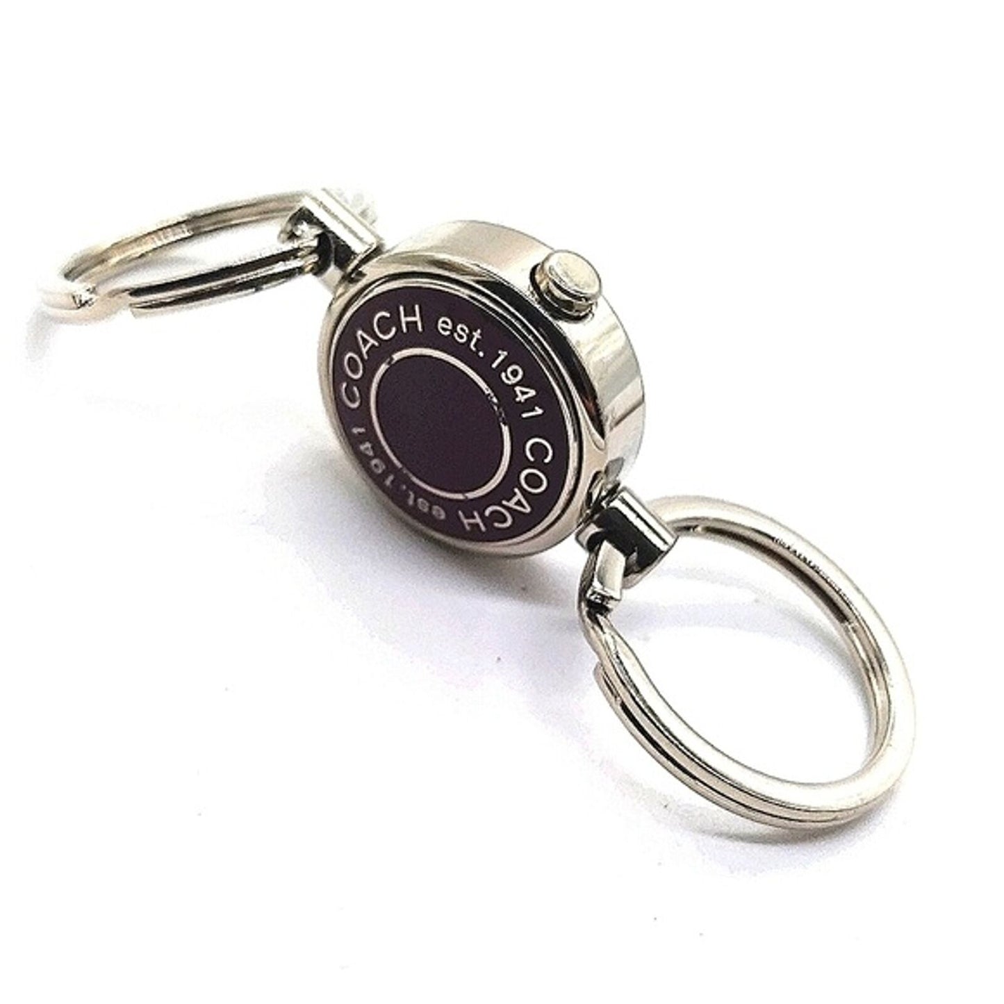 COACH Vintage Burgundy Dual Keychain fob with Release for Valet