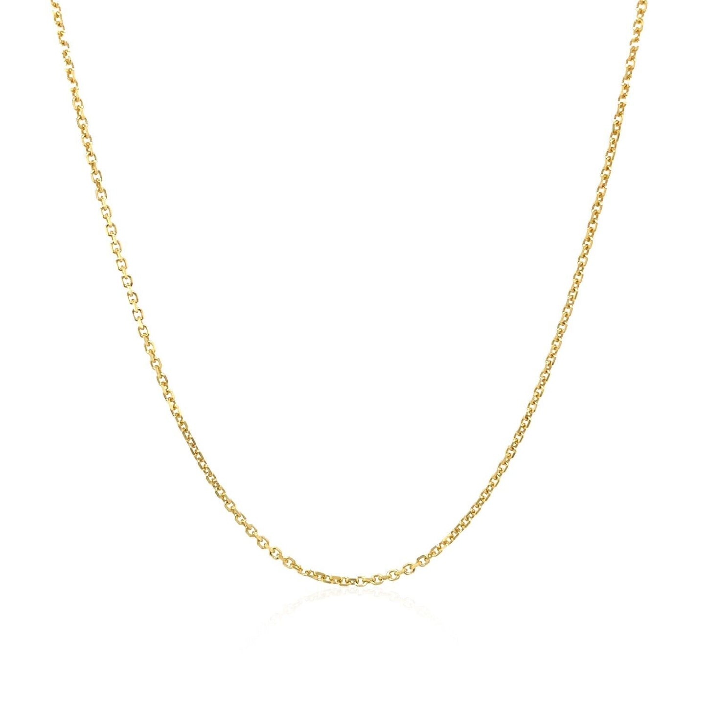 10k Yellow Gold Cable Chain 1.1mm