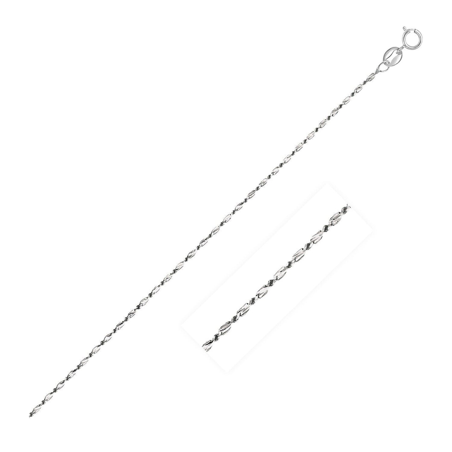 14k White Gold Lumina Pendant Chain 0.8mm