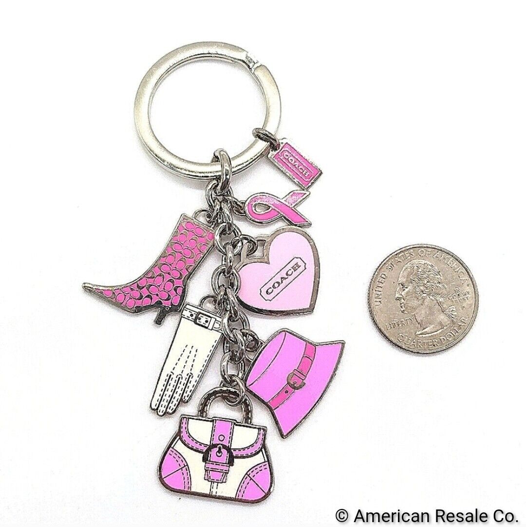 JUST IN! Vintage COACH BCA Multi Charm Keychain Fob Purse Charm