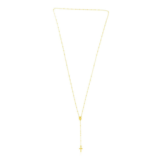 14k Yellow Gold Rosary Necklace