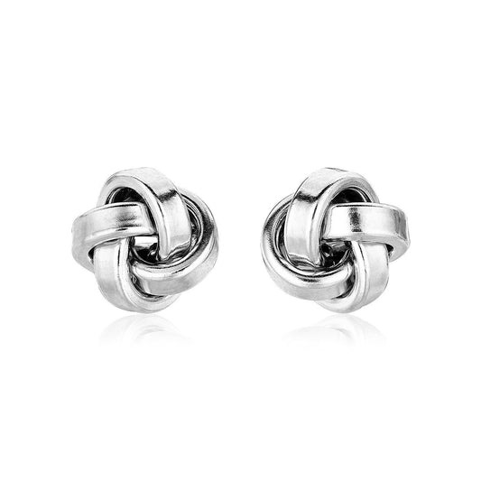 Sterling Silver Polished Love Knot Earrings