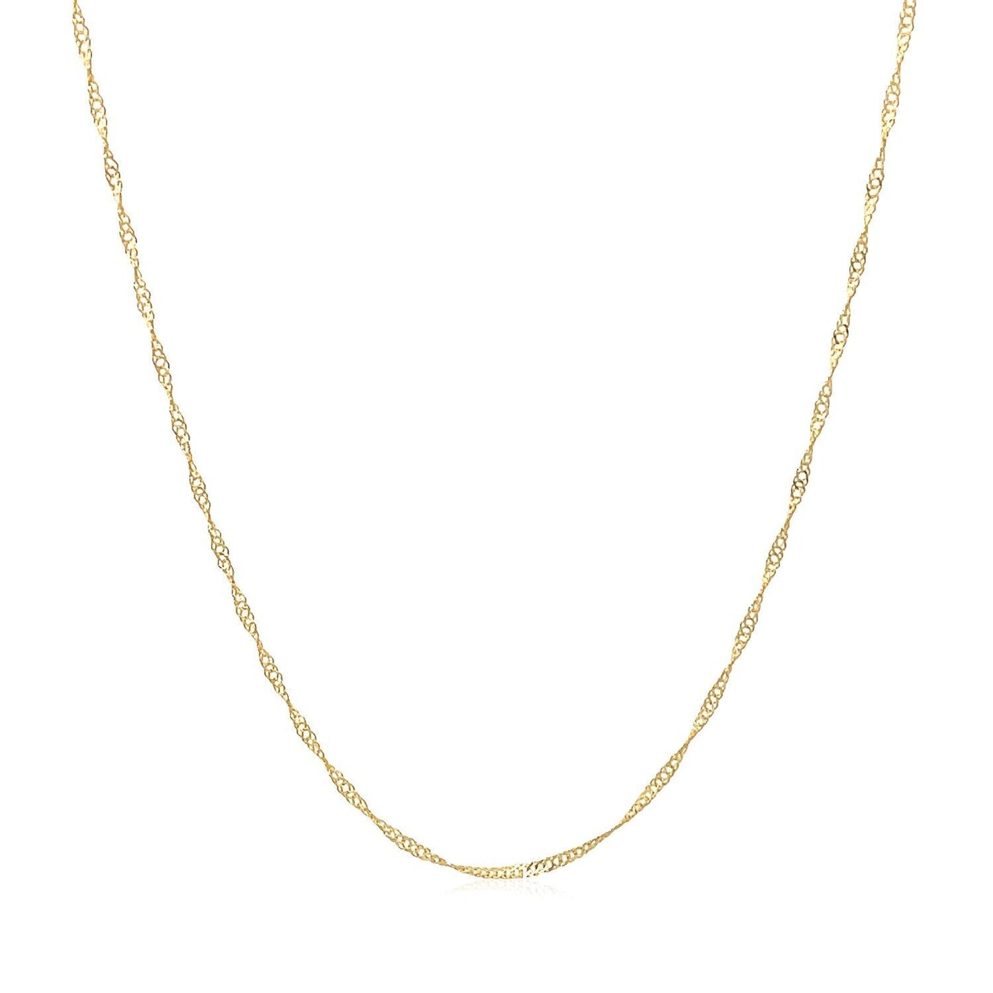 14k Yellow Gold Singapore Chain 0.6mm