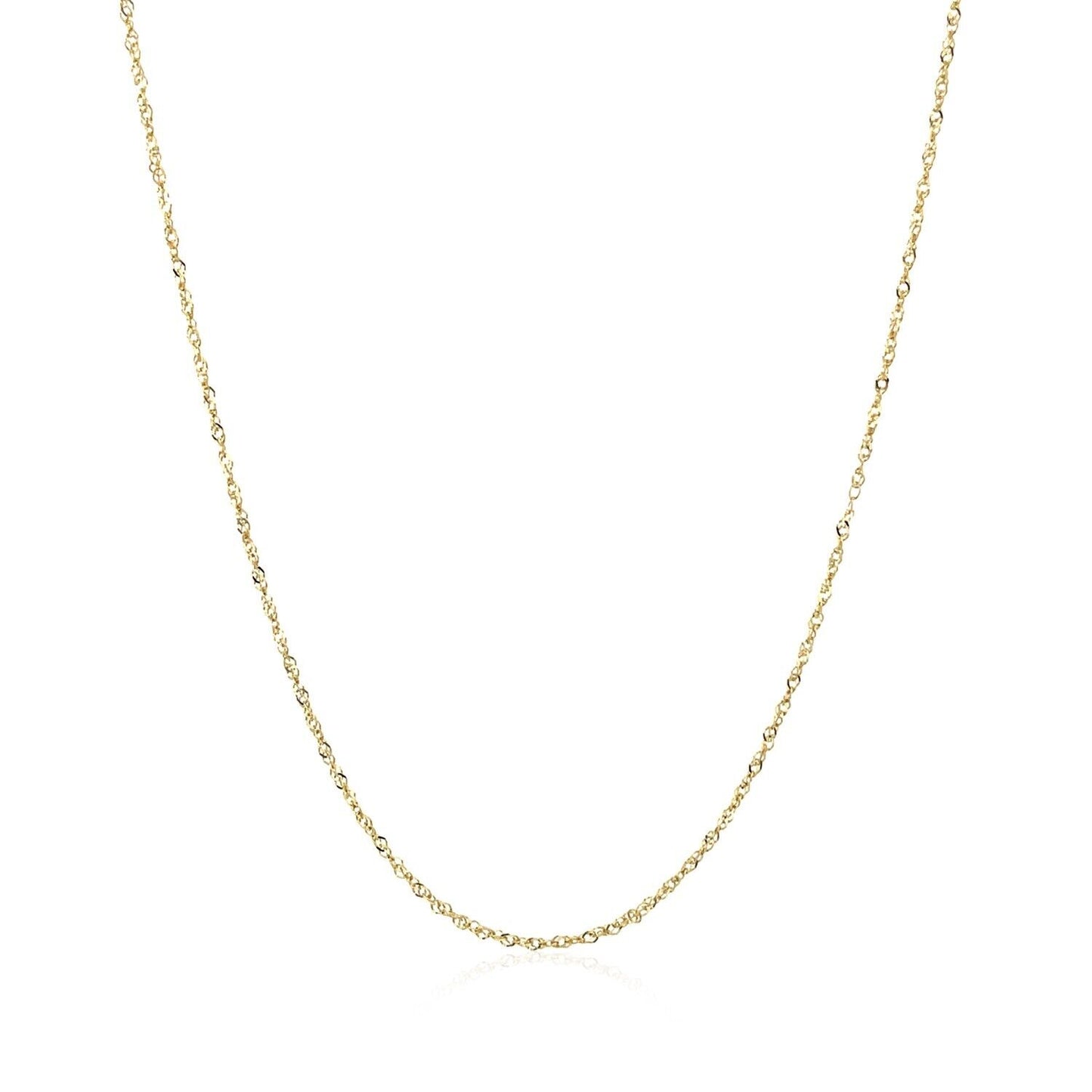 10k Yellow Gold Singapore Chain 0.8mm