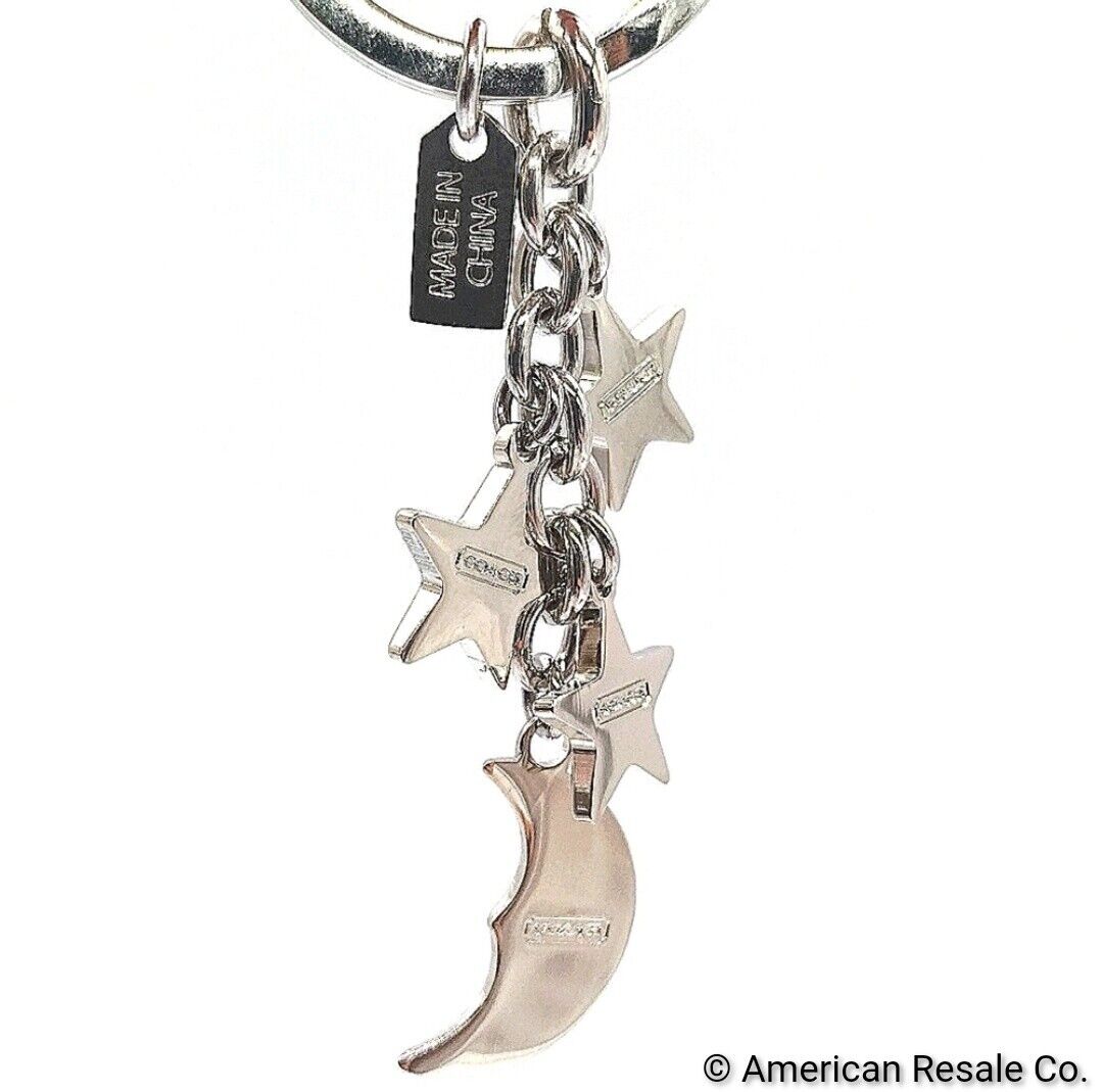 JUST IN-Vintage COACH Moon and Stars Pave Swarovski Crystal Keychain Purse Charm