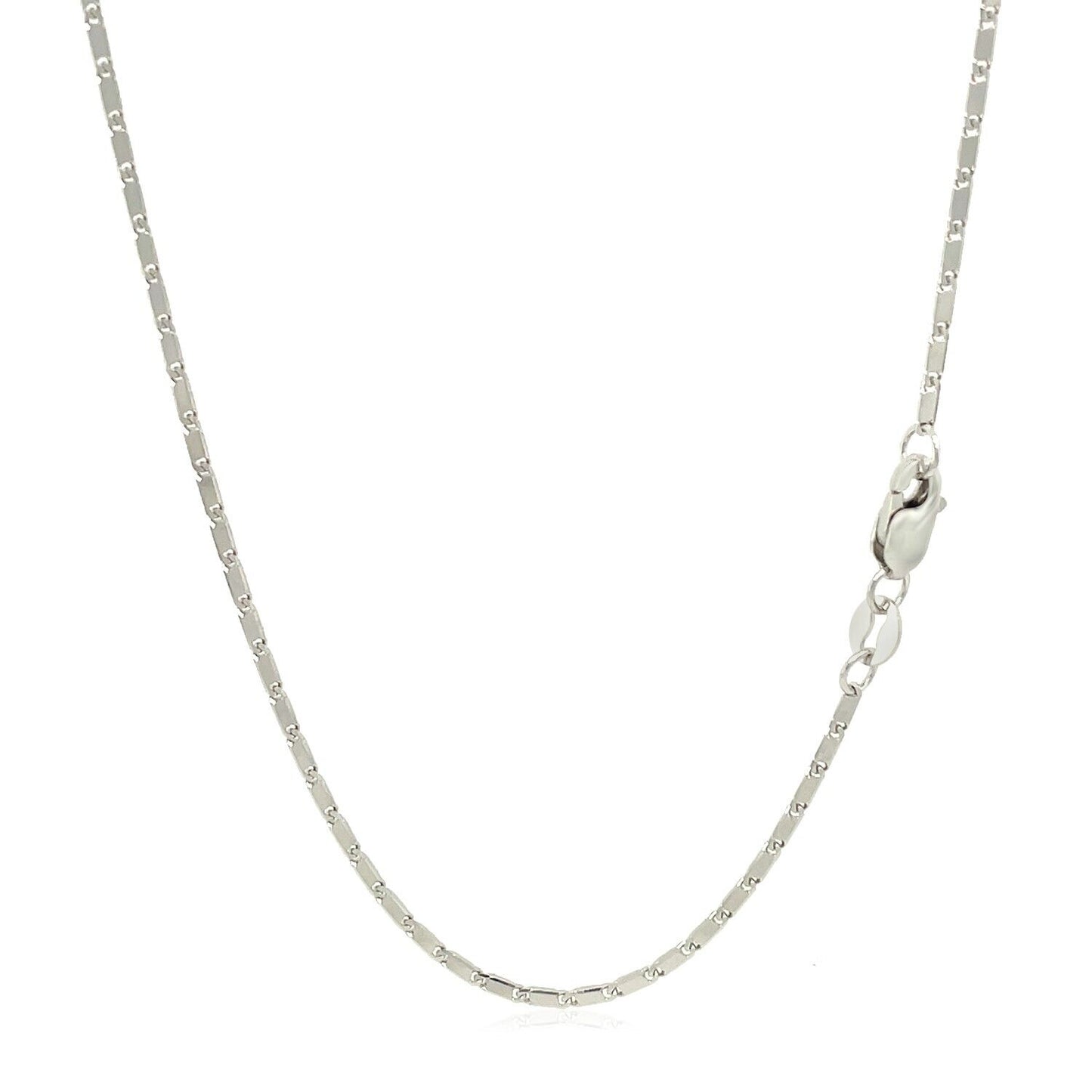 14k White Gold Lumina Pendant Chain 1.0mm