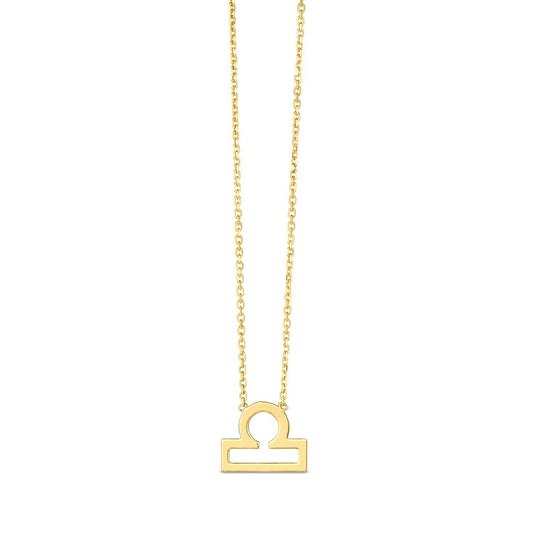 14K Yellow Gold Libra Necklace