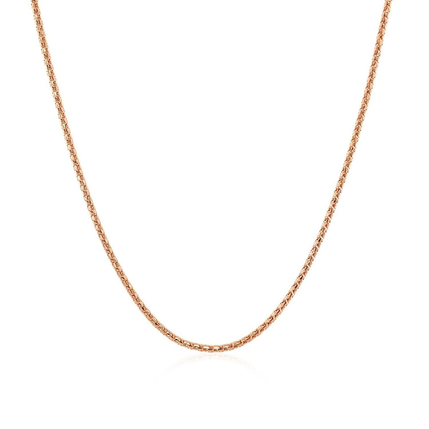 14k Rose Gold Adjustable Popcorn Chain 1.3mm