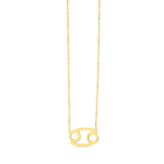 14K Yellow Gold Cancer Necklace