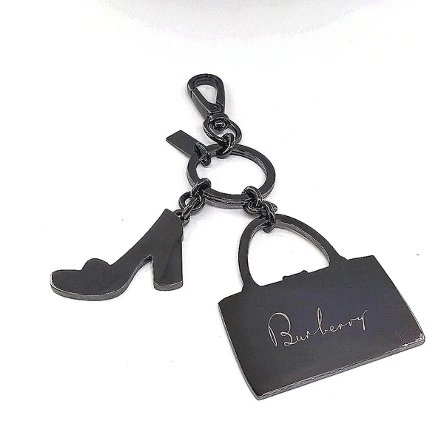 Vintage Burberry Plaid Purse and Heel Keychain FOB Tigger Snap Purse Charm