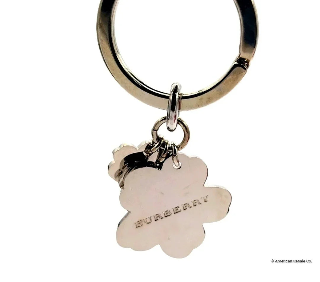 Burberry Prorsum Red Flower Bloom Key Fob Purse Charm Handbag tag