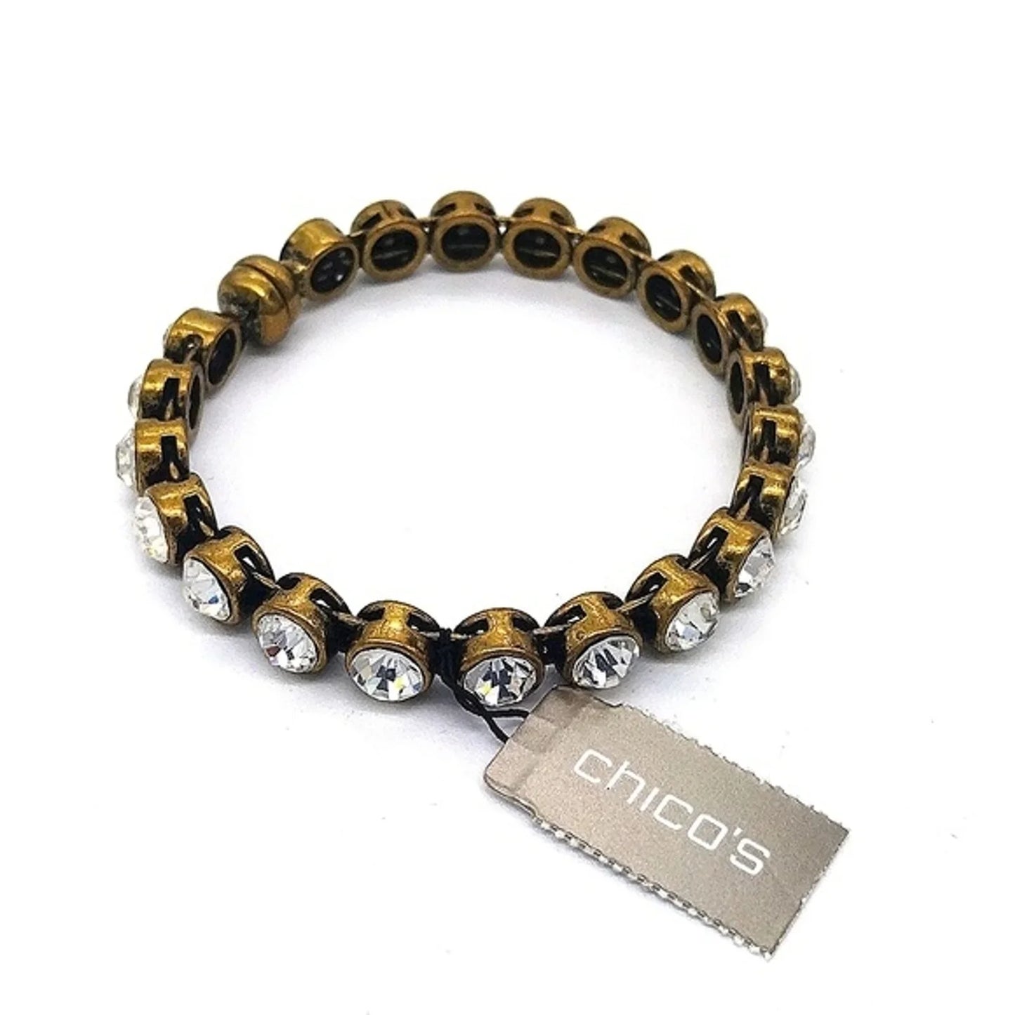 $40 Chicos CZ Cubic Zirconia Rasa Bangle Bracelets NWT