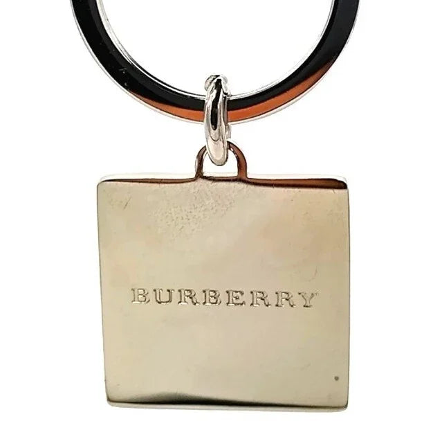 Authentic Vintage BURBERRY Nova Check Plaid Tan Key FOB Keychain Unisex Charm