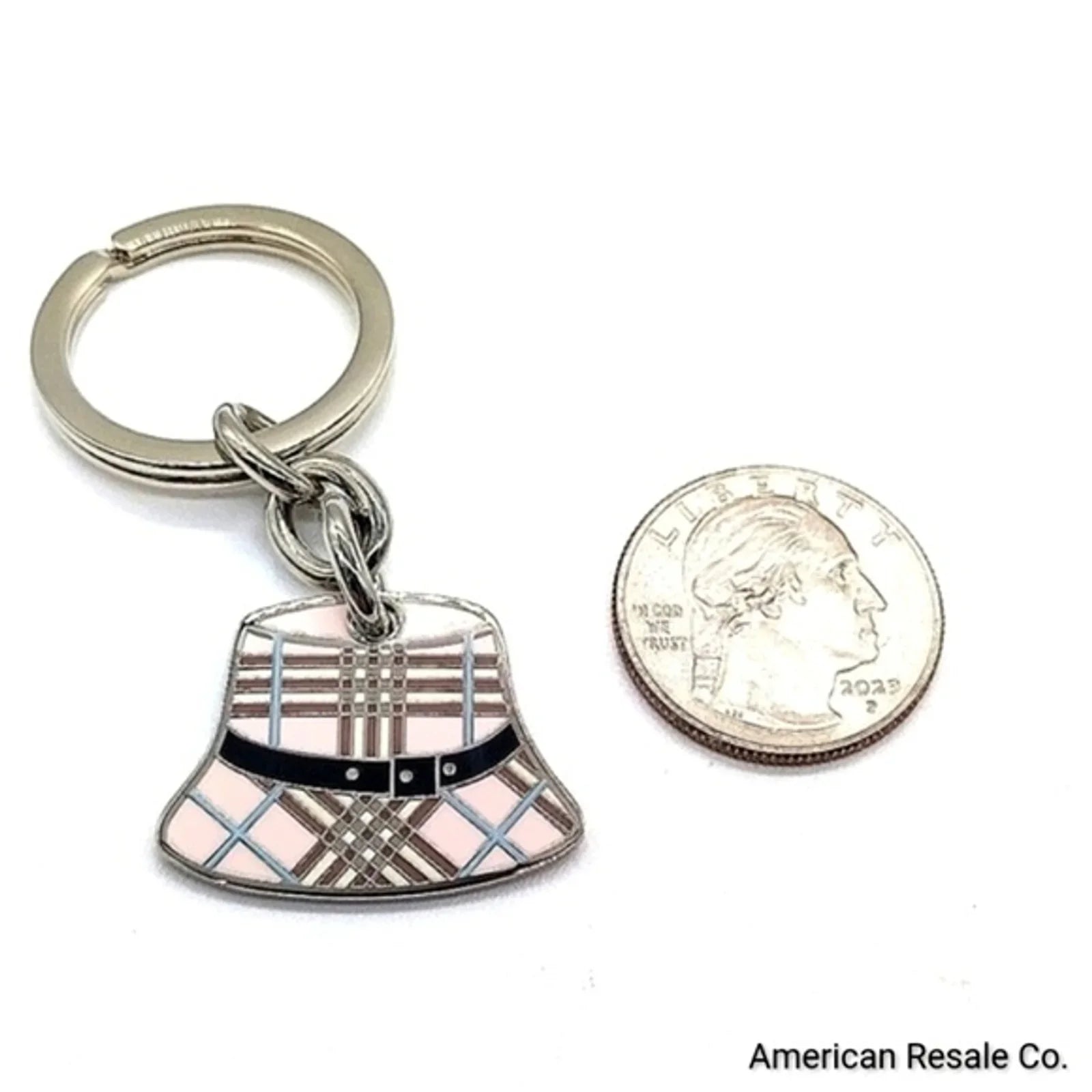 Vintage BURBERRY Nova Check Bucket Hat Keychain Fob Purse Charm-Unisex