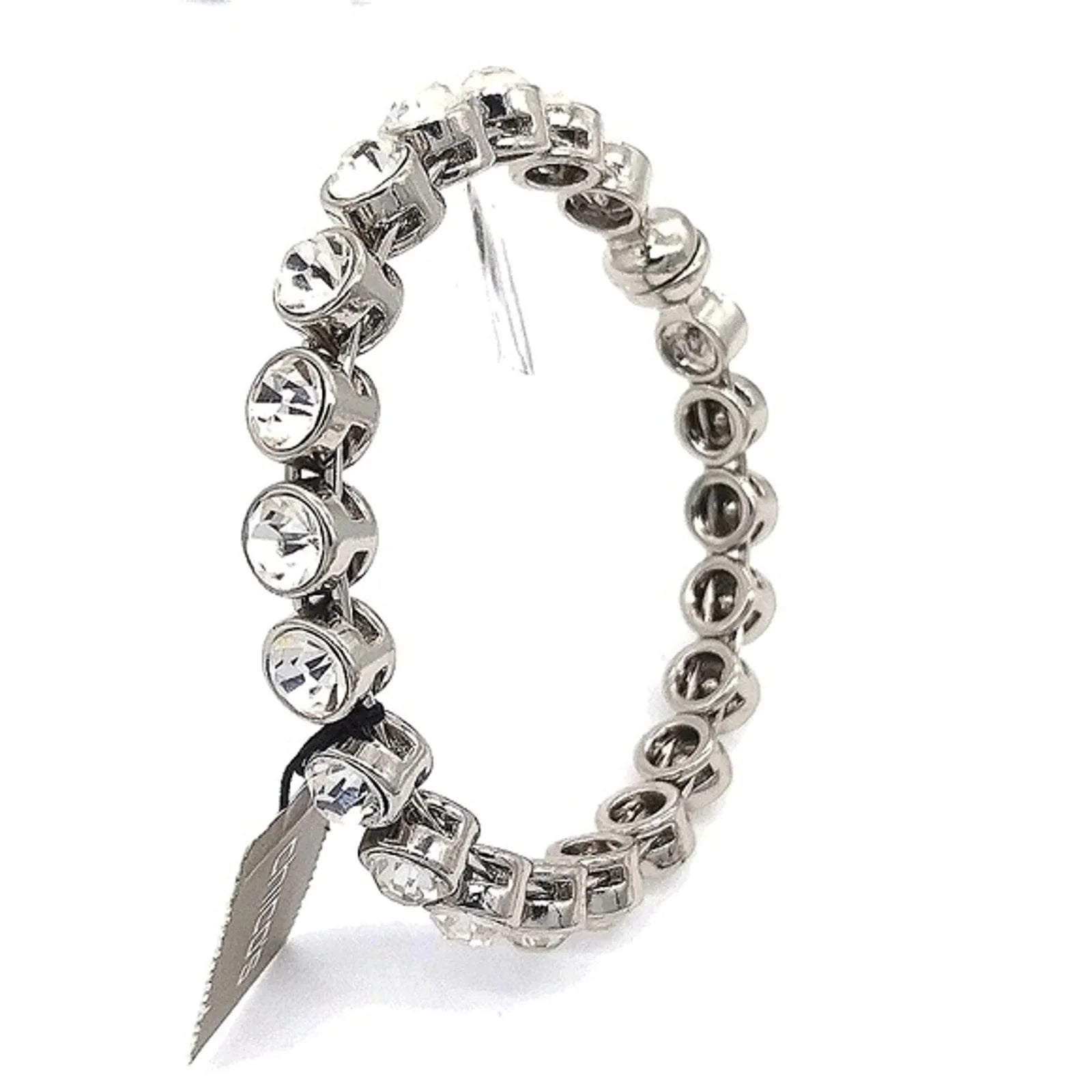 $40 Chicos CZ Cubic Zirconia Rasa Bangle Bracelet With Swarovski Crystals NWT