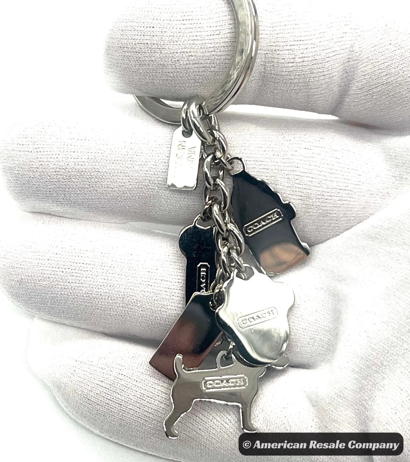 COACH Keychain Vintage Jack Russel Terrier Dog Multi Keychain Fob  #F92114 NWOT-Rare