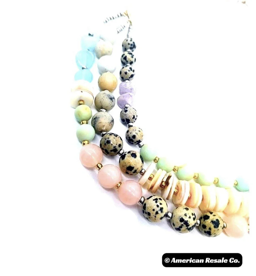 J.Jill Dalmation Stone & Bead Statement Necklace-NWT $70