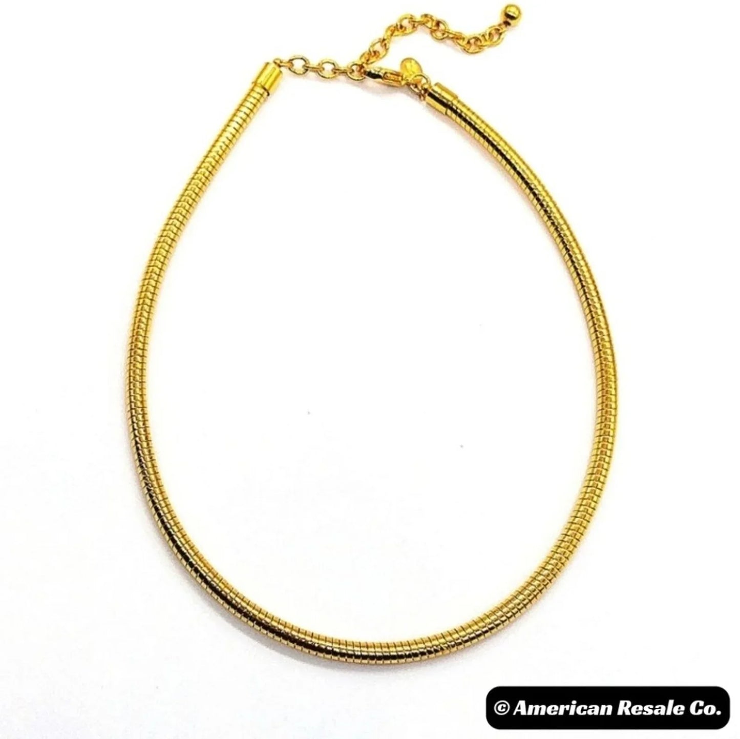 Vintage JOAN RIVERS 18" Gold Snake Omega Choker Collar Necklace-Rare