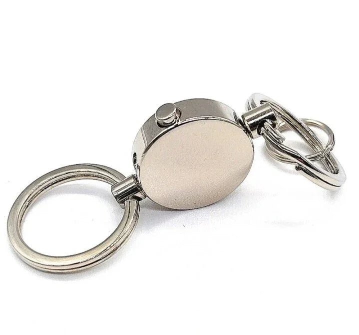Genuine Silver Mercedes Benz Dual Fob Keychain Detachable for Valet OEM-NIB