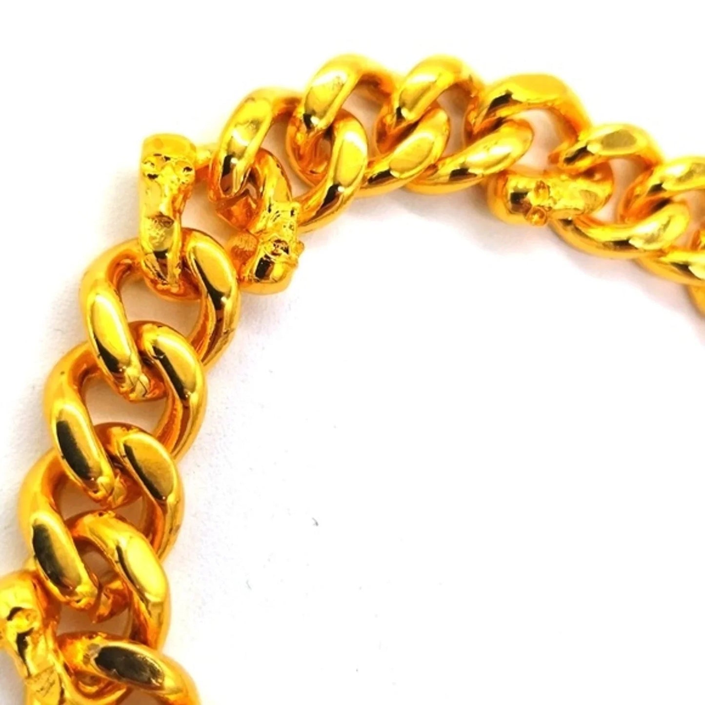 Alexander McQueen Gold Skull Motif 8" Bracelet