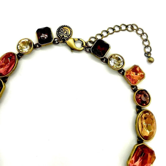 New-Kathy Van Zeeland Made with Swarovski Crystals Choker Necklace-Vintage-Rare