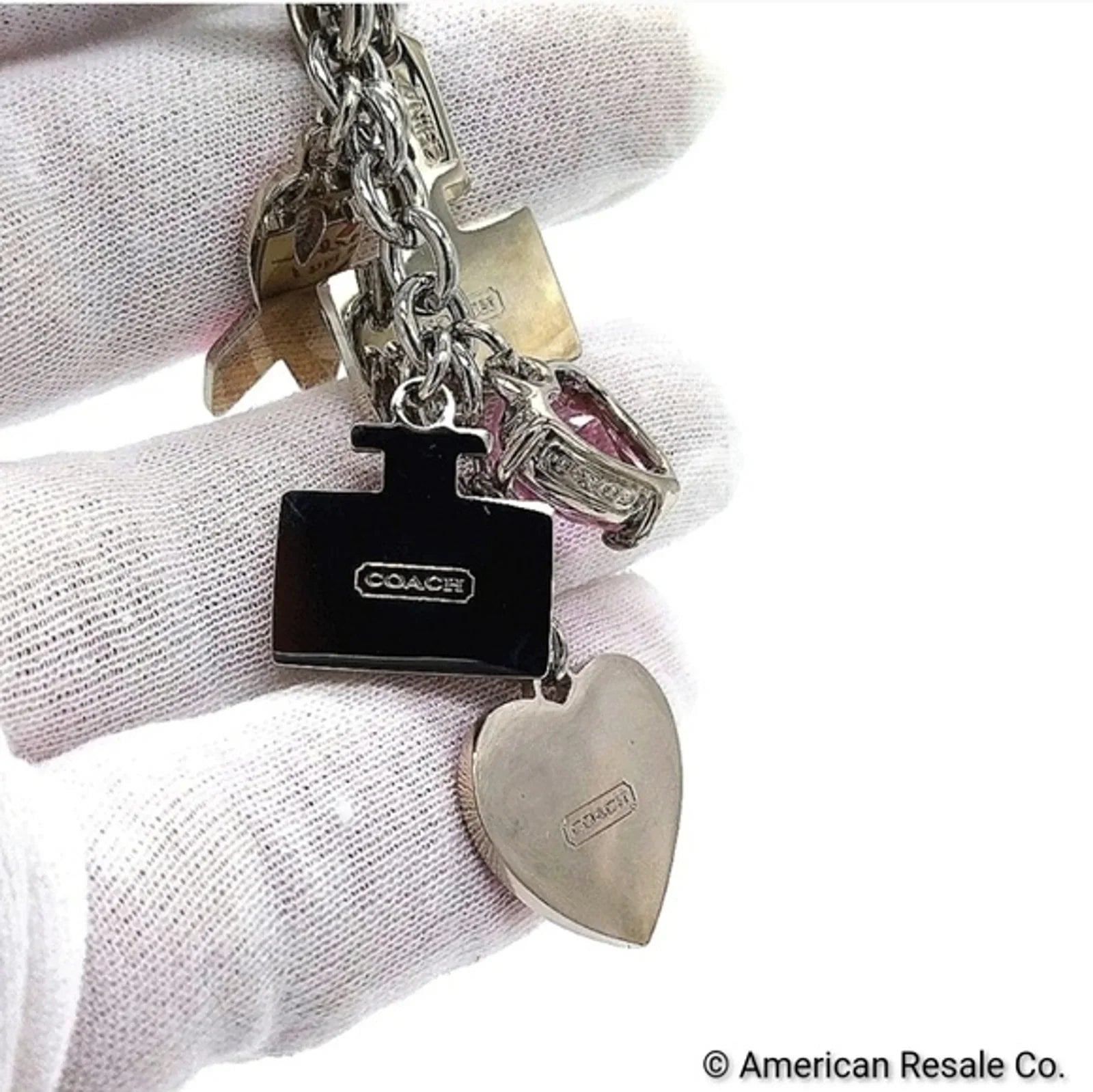 Vintage COACH BCA Breast Cancer Awareness Keychain Fob Multi Purse Charm #92161