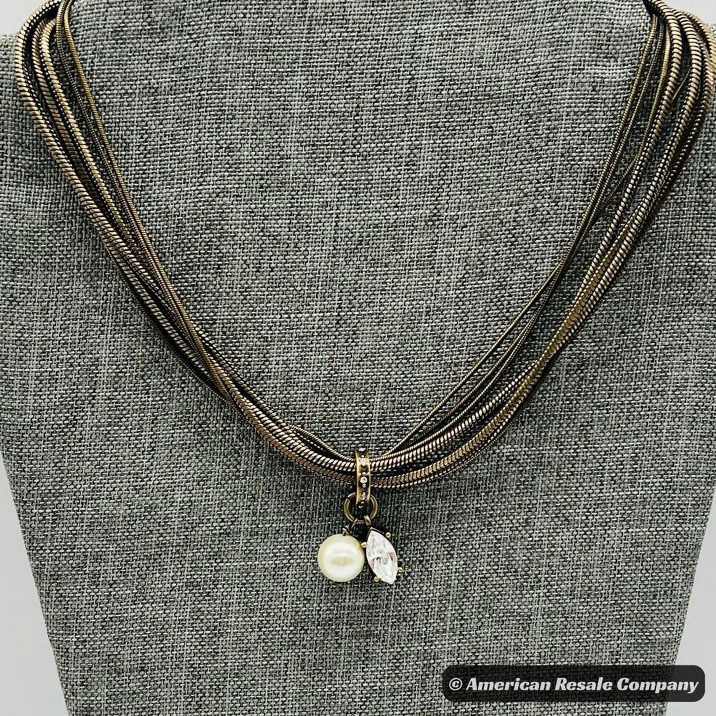 NEW Retired SILPADA Dreamy Details Layered Pearl Necklace Swarovski Crystal $80