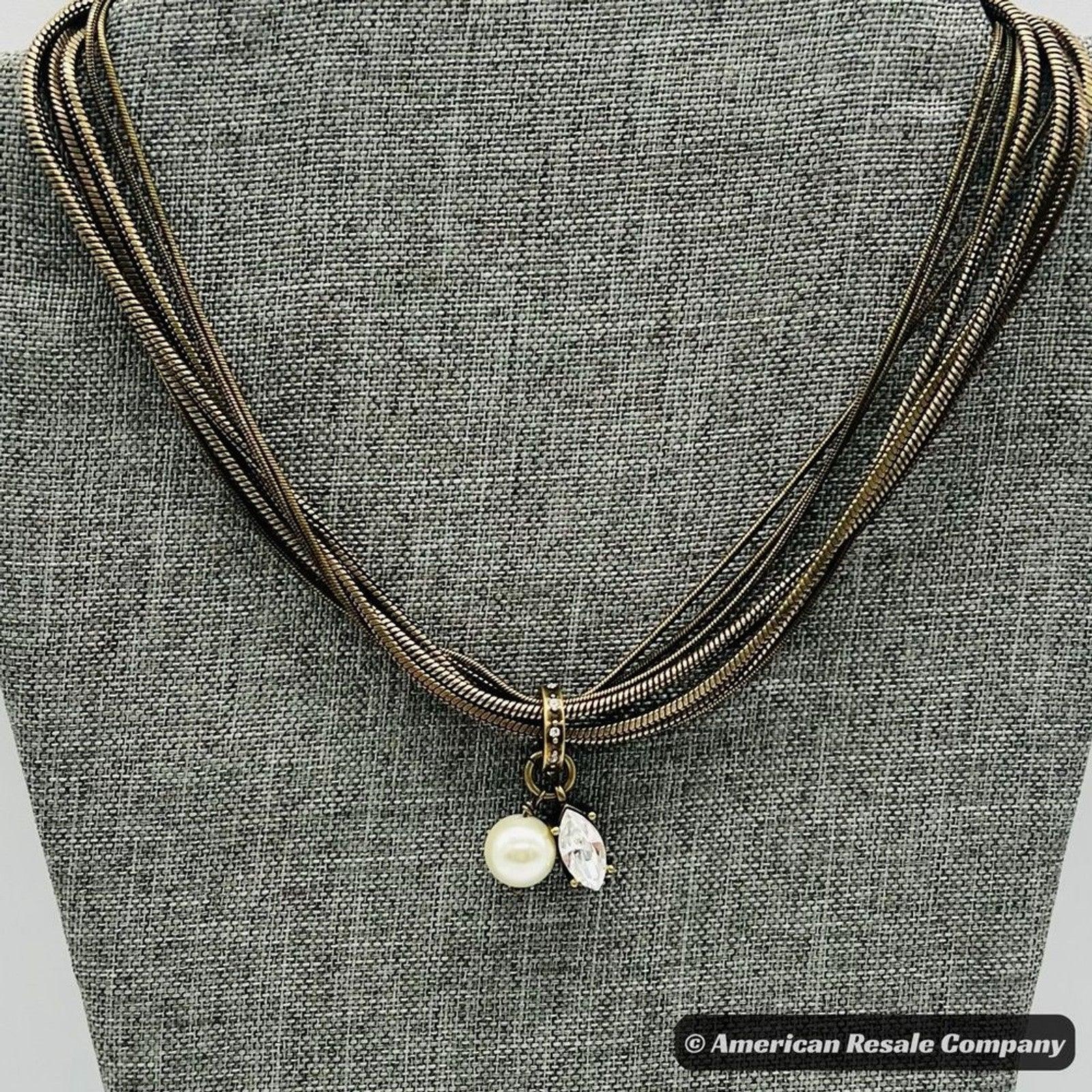 NEW Retired SILPADA Dreamy Details Layered Pearl Necklace Swarovski Crystal $80