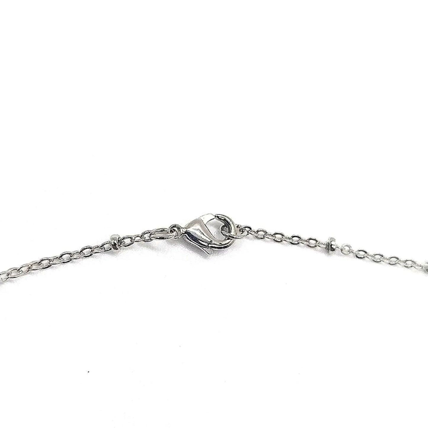 Teardrop Tassel Pendant Layered Station Necklace Made w/ Swarovski Crystals