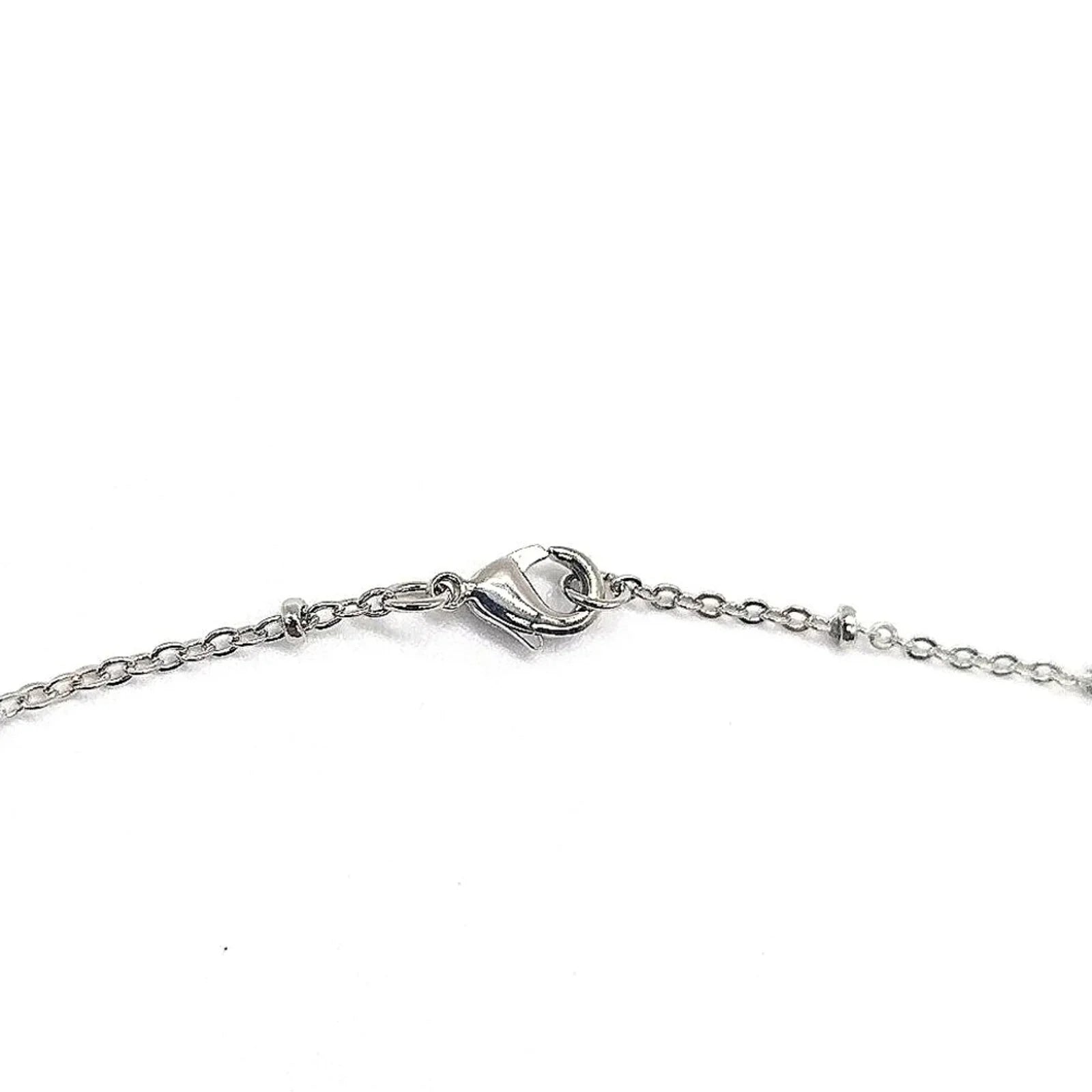 Teardrop Tassel Pendant Layered Station Necklace Made w/ Swarovski Crystals