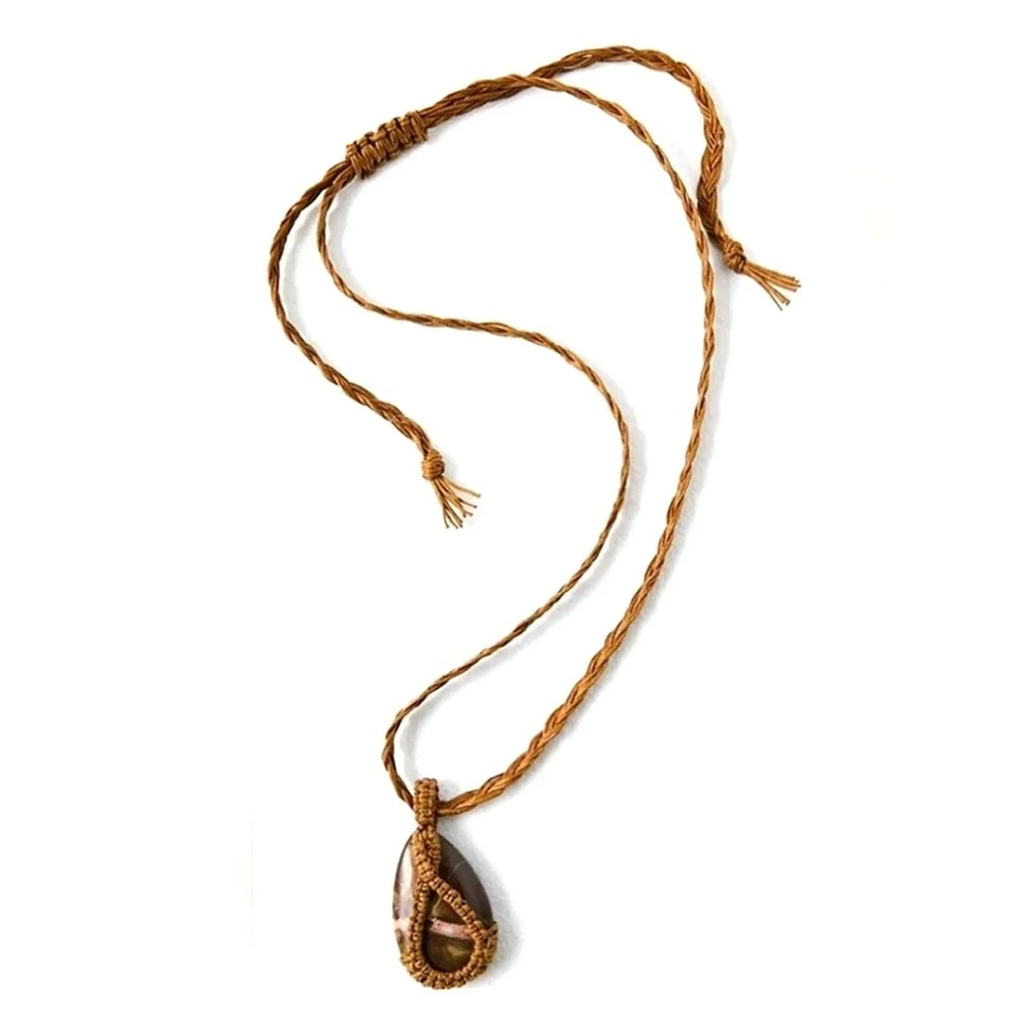 FREE PEOPLE Genuine Stone Pendant Boho Necklace-NWT $48