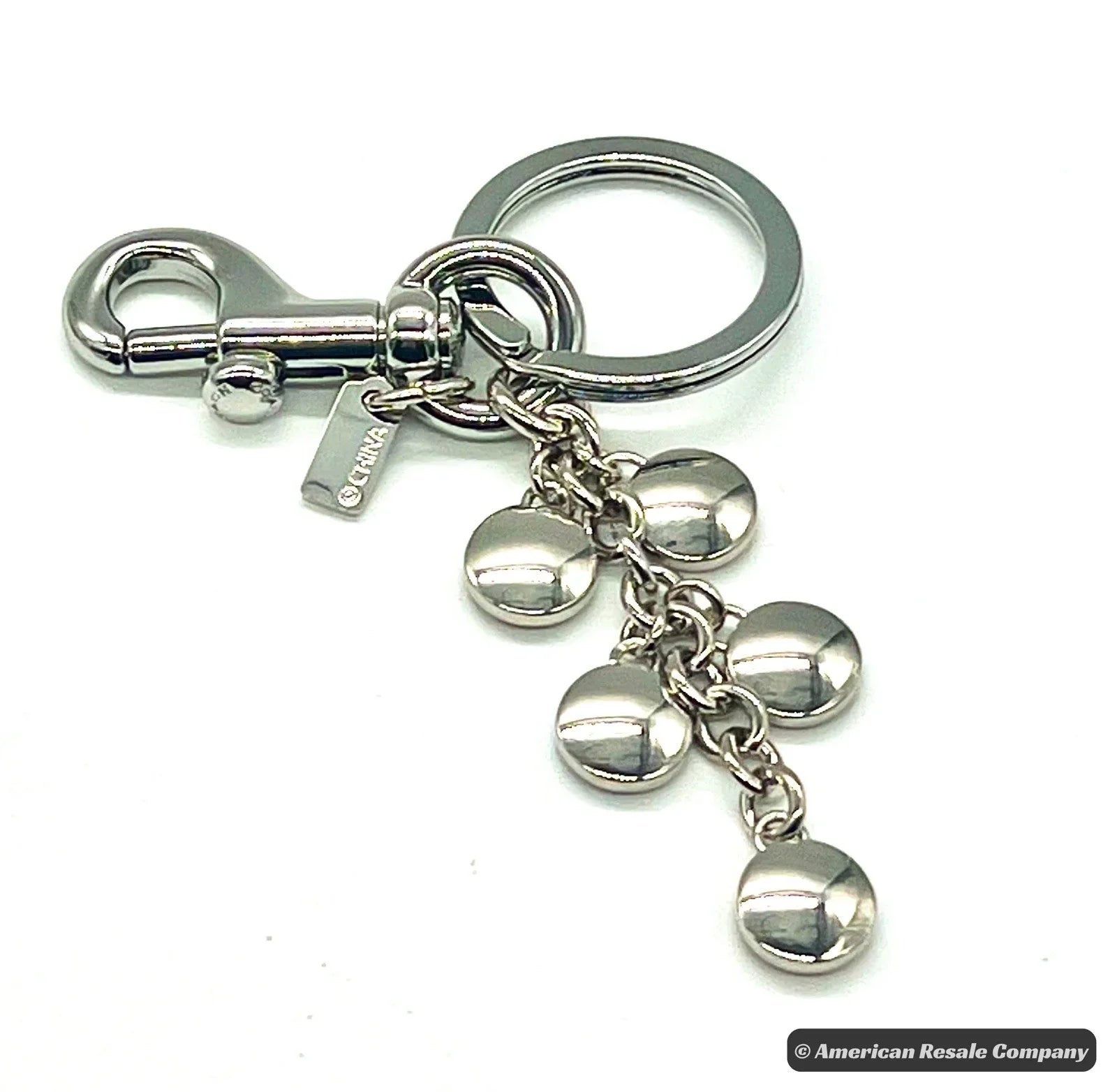 COACH Buttons Vintage Retired Rare Trigger Snap Keychain Fob #F63982